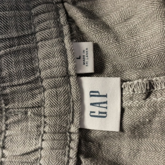 Gap Gray Linen Joggers With Tie Waist. Women's Size Large  NWT - Picture 8 of 8